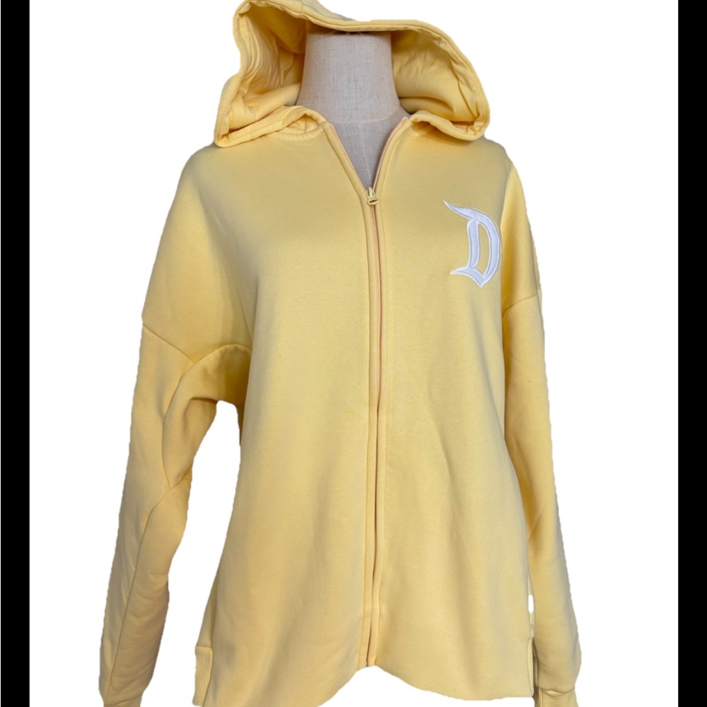Disney Disneyland Resort YELLOW Zip-Up Hoodie Sweatshirt Women’s Size Medium